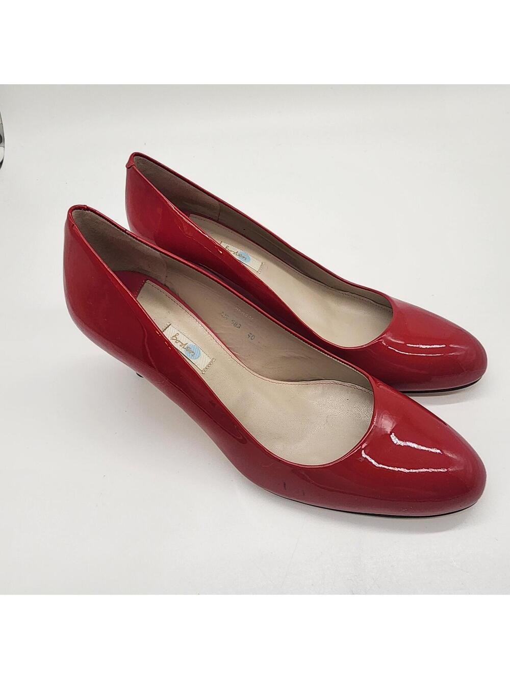 Boden Red Patent Leather Classic Heels Pumps Size 40 9.5